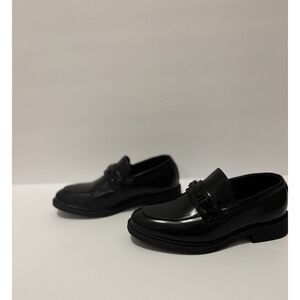 Madison Avenue‎ Boy's Black Dress Loafer Shoes Black Bar Size 11M